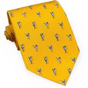 Drake's Bergdorf Goodman Silk Cocktail Print Necktie Made In England